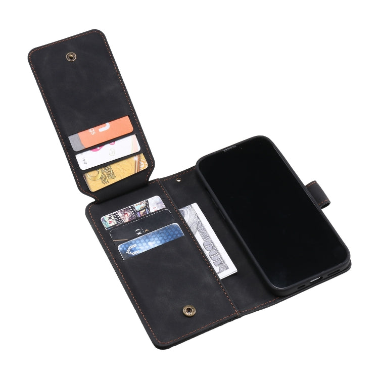 Custodia portafoglio in pelle per iPhone 13 con slot carte