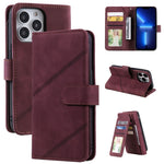 Custodia portafoglio in pelle per iPhone 13 con slot carte