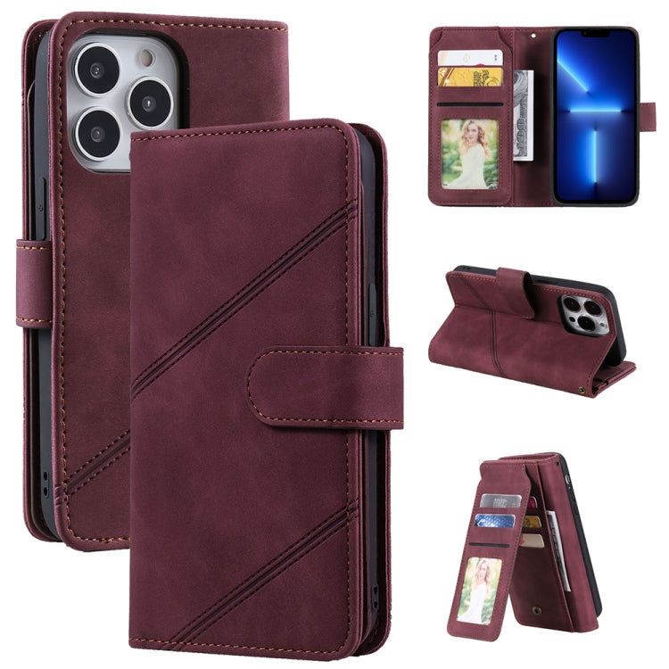 Custodia portafoglio in pelle per iPhone 13 con slot carte