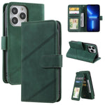 Custodia portafoglio in pelle per iPhone 13 con slot carte