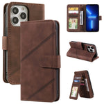 Custodia portafoglio in pelle per iPhone 13 con slot carte