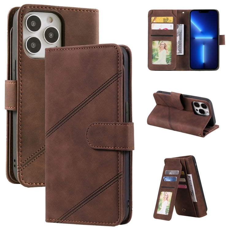 Custodia portafoglio in pelle per iPhone 13 con slot carte