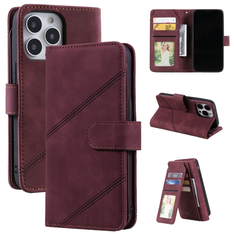 Custodia portafoglio in pelle per iPhone 13 con slot carte
