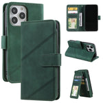 Custodia portafoglio in pelle per iPhone 13 con slot carte