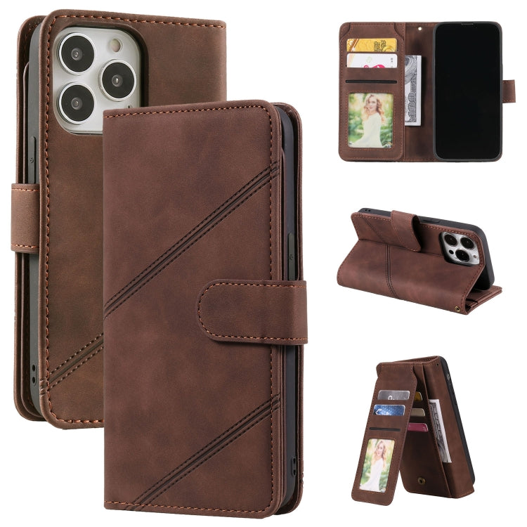 Custodia portafoglio in pelle per iPhone 13 con slot carte