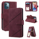 Custodia portafoglio in pelle per iPhone 13 con slot carte