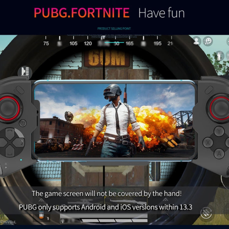 MOCUTE 060 Stretch Dual Joystick Bluetooth Gamepad per Android e iOS, Red+Blue