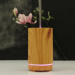 Umidificatore ad ultrasuoni per macchina per aromaterapia con olio essenziale in legno con motivo a foresta scavata da 200 ml, AU Plug, USB, UK Plug, US Plug