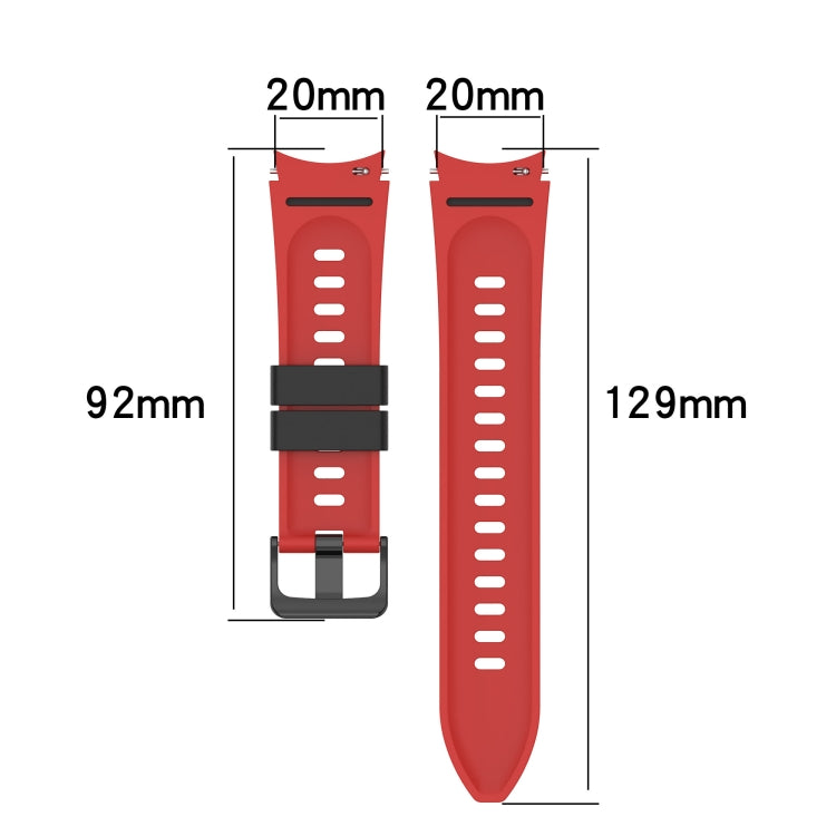 Cinturino in silicone bicolore, For Samsung Galaxy Watch4 Classic 42mm / 46mm