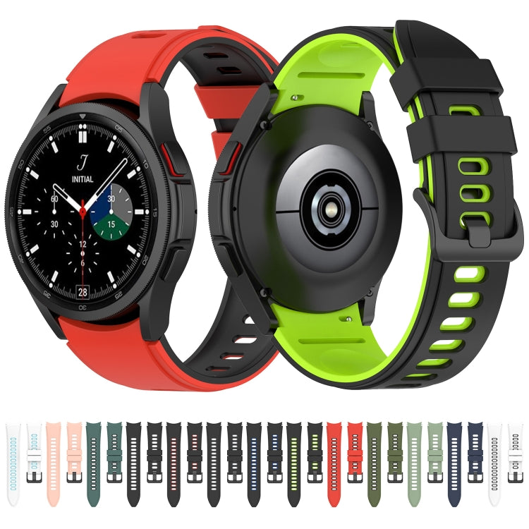 Cinturino in silicone bicolore, For Samsung Galaxy Watch4 Classic 42mm / 46mm