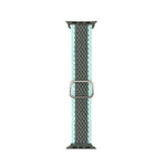 Cinturino in nylon intrecciato a righe regolabile per serie Apple Watch, 7 41mm / 6&SE&5&4 40mm / 3&2&1 38mm