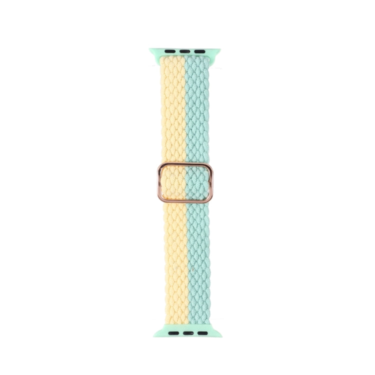 Cinturino in nylon intrecciato a righe regolabile per serie Apple Watch, 7 41mm / 6&SE&5&4 40mm / 3&2&1 38mm