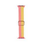 Cinturino in nylon intrecciato a righe regolabile per serie Apple Watch, 7 41mm / 6&SE&5&4 40mm / 3&2&1 38mm