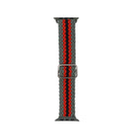 Cinturino in nylon intrecciato a righe regolabile per serie Apple Watch, 7 41mm / 6&SE&5&4 40mm / 3&2&1 38mm