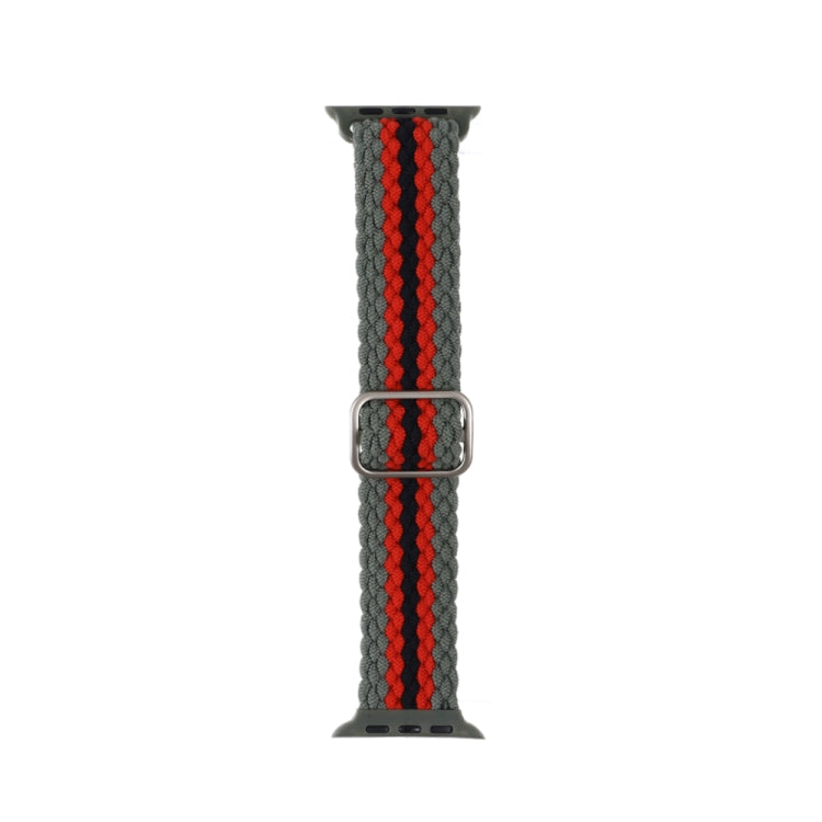 Cinturino in nylon intrecciato a righe regolabile per serie Apple Watch, 7 41mm / 6&SE&5&4 40mm / 3&2&1 38mm