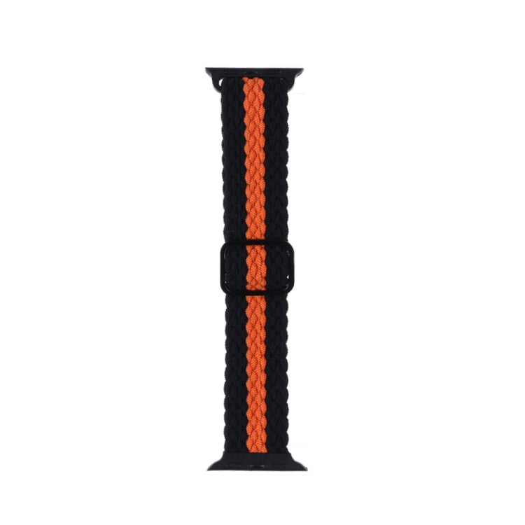 Cinturino in nylon intrecciato a righe regolabile per serie Apple Watch, 7 41mm / 6&SE&5&4 40mm / 3&2&1 38mm