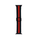 Cinturino in nylon intrecciato a righe regolabile per serie Apple Watch, 7 41mm / 6&SE&5&4 40mm / 3&2&1 38mm