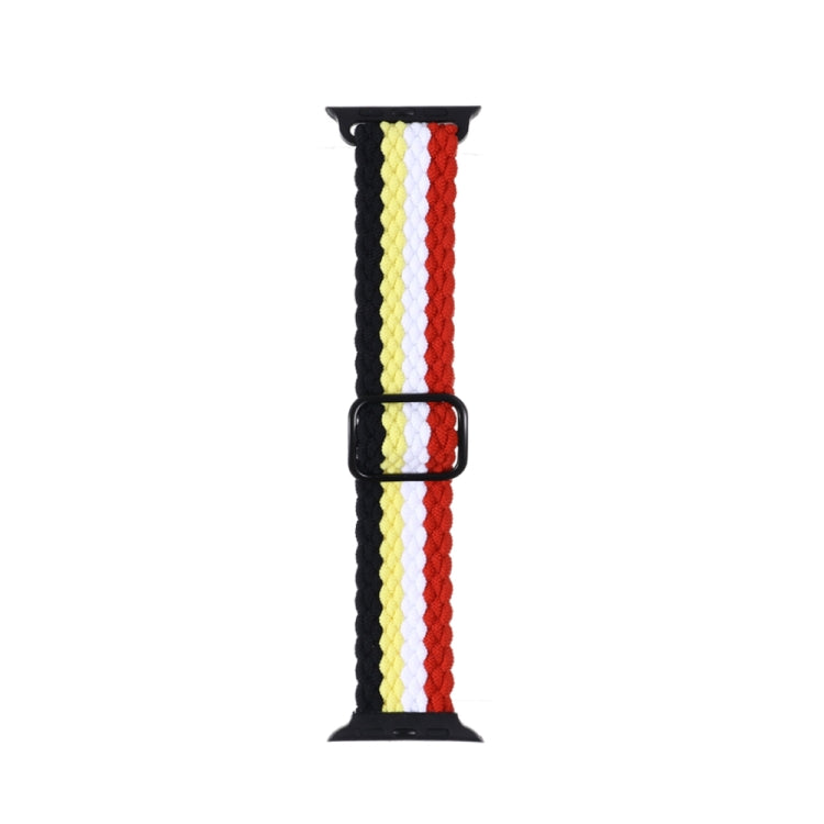 Cinturino in nylon intrecciato a righe regolabile per serie Apple Watch, 7 41mm / 6&SE&5&4 40mm / 3&2&1 38mm