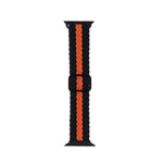Cinturino in nylon intrecciato a righe regolabile per serie Apple Watch, 7 45mm / 6&SE&5&4 44mm / 3&2&1 42mm