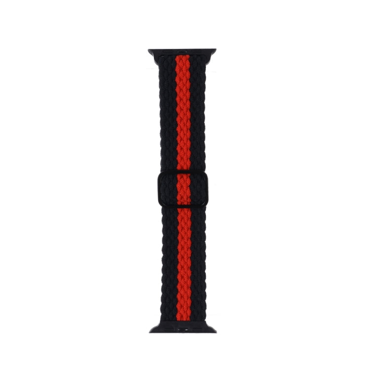 Cinturino in nylon intrecciato a righe regolabile per serie Apple Watch, 7 45mm / 6&SE&5&4 44mm / 3&2&1 42mm