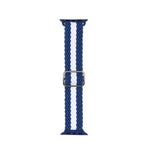 Cinturino in nylon intrecciato a righe regolabile per serie Apple Watch, 7 45mm / 6&SE&5&4 44mm / 3&2&1 42mm