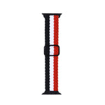 Cinturino in nylon intrecciato a righe regolabile per serie Apple Watch, 7 45mm / 6&SE&5&4 44mm / 3&2&1 42mm