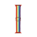 Cinturino in nylon intrecciato a righe regolabile per serie Apple Watch, 7 45mm / 6&SE&5&4 44mm / 3&2&1 42mm
