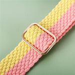 Cinturino in nylon intrecciato a righe regolabile per serie Apple Watch, 7 45mm / 6&SE&5&4 44mm / 3&2&1 42mm