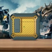 Bumblebee Custodia protettiva per auricolari in fibra di carbonio con interruttore per AirPods 3, For AirPods 3