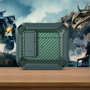 Bumblebee Custodia protettiva per auricolari in fibra di carbonio con interruttore per AirPods 3, For AirPods 3