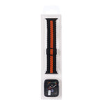 Cinturino regolabile in nylon intrecciato a righe + set di custodie per Apple Watch Series, 7 41mm/6&SE&5&4 40mm/3&2&1 38mm