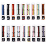 Cinturino regolabile in nylon intrecciato a righe + set di custodie per Apple Watch Series, 7 41mm/6&SE&5&4 40mm/3&2&1 38mm