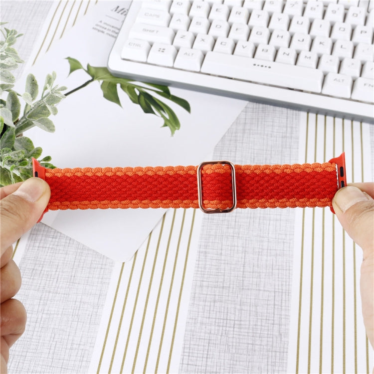 Cinturino regolabile in nylon intrecciato a righe + set di custodie per Apple Watch Series, 7 41mm/6&SE&5&4 40mm/3&2&1 38mm