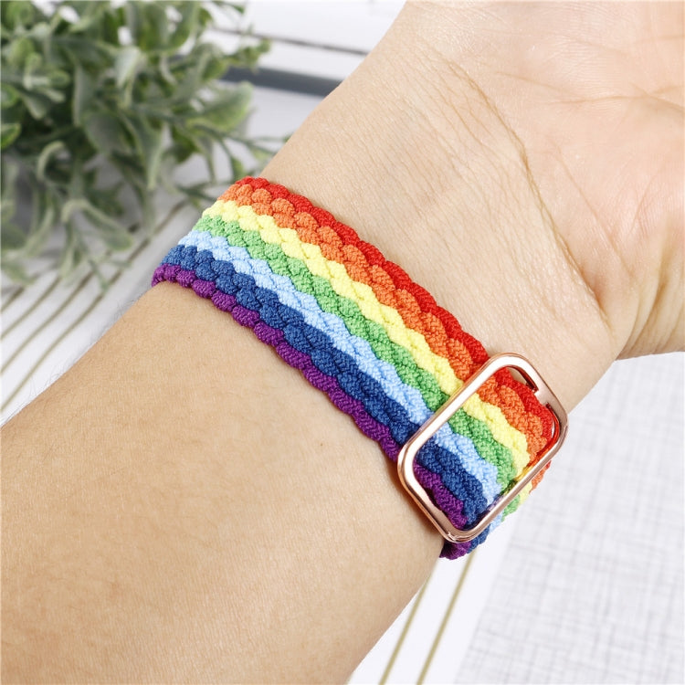 Cinturino regolabile in nylon intrecciato a righe + set di custodie per Apple Watch Series, 7 41mm/6&SE&5&4 40mm/3&2&1 38mm