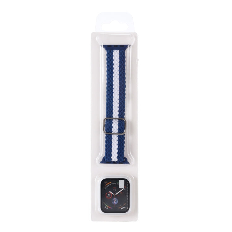 Cinturino regolabile in nylon intrecciato a righe + set di custodie per Apple Watch Series, 7 45mm/6&SE&5&4 44mm/3&2&1 42mm