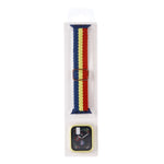 Cinturino regolabile in nylon intrecciato a righe + set di custodie per Apple Watch Series, 7 45mm/6&SE&5&4 44mm/3&2&1 42mm