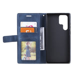 Custodia per cellulare in pelle flip con giunzione orizzontale al tatto, For Samsung Galaxy S22 Ultra 5G