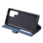 Custodia per cellulare in pelle flip con giunzione orizzontale al tatto, For Samsung Galaxy S22 Ultra 5G