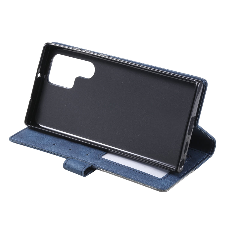 Custodia per cellulare in pelle flip con giunzione orizzontale al tatto, For Samsung Galaxy S22 Ultra 5G