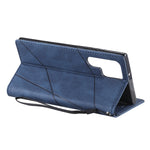 Custodia per cellulare in pelle flip con giunzione orizzontale al tatto, For Samsung Galaxy S22 Ultra 5G