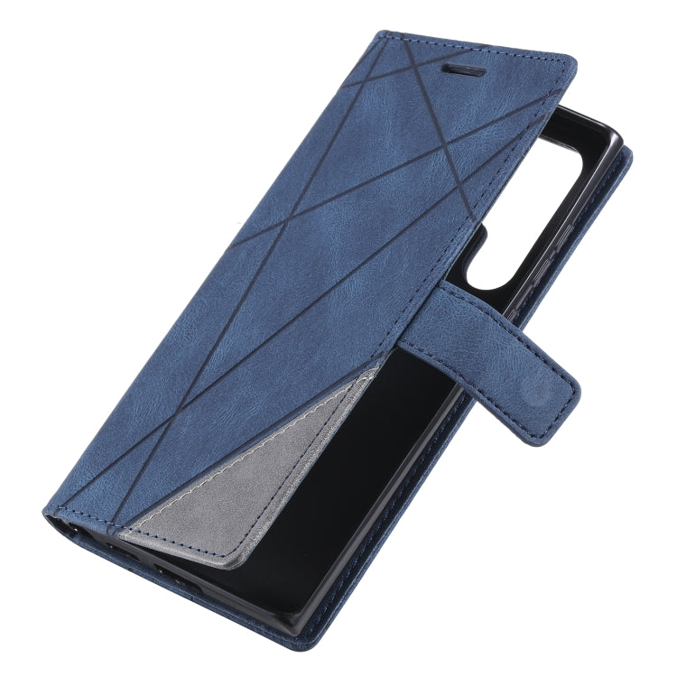 Custodia per cellulare in pelle flip con giunzione orizzontale al tatto, For Samsung Galaxy S22 Ultra 5G