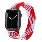 Cinturino in nylon con cinturino a treccia per serie Apple Watch, 7 41mm / 6&SE&5&4 40mm / 3&2&1 38mm