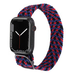 Cinturino in nylon con cinturino a treccia per serie Apple Watch, 7 41mm / 6&SE&5&4 40mm / 3&2&1 38mm