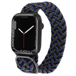 Cinturino in nylon con cinturino a treccia per serie Apple Watch, 7 45mm / 6&SE&5&4 44mm / 3&2&1 42mm