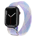 Cinturino in nylon con cinturino a treccia per serie Apple Watch, 7 45mm / 6&SE&5&4 44mm / 3&2&1 42mm