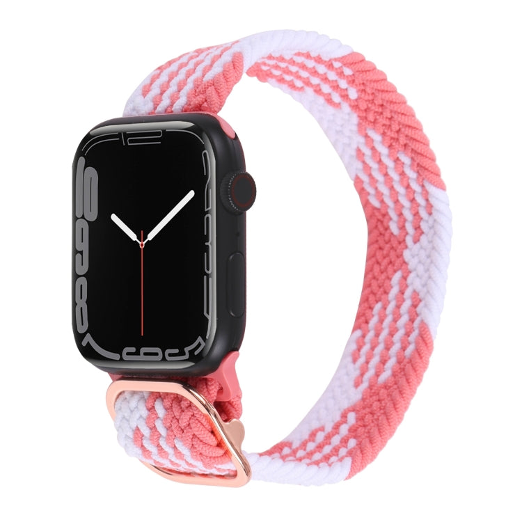 Cinturino in nylon con cinturino a treccia per serie Apple Watch, 7 45mm / 6&SE&5&4 44mm / 3&2&1 42mm