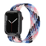 Cinturino in nylon con cinturino a treccia per serie Apple Watch, 7 45mm / 6&SE&5&4 44mm / 3&2&1 42mm