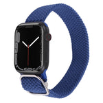 Cinturino in nylon con cinturino a treccia per serie Apple Watch, 7 45mm / 6&SE&5&4 44mm / 3&2&1 42mm