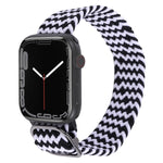 Cinturino in nylon con cinturino a treccia per serie Apple Watch, 7 45mm / 6&SE&5&4 44mm / 3&2&1 42mm