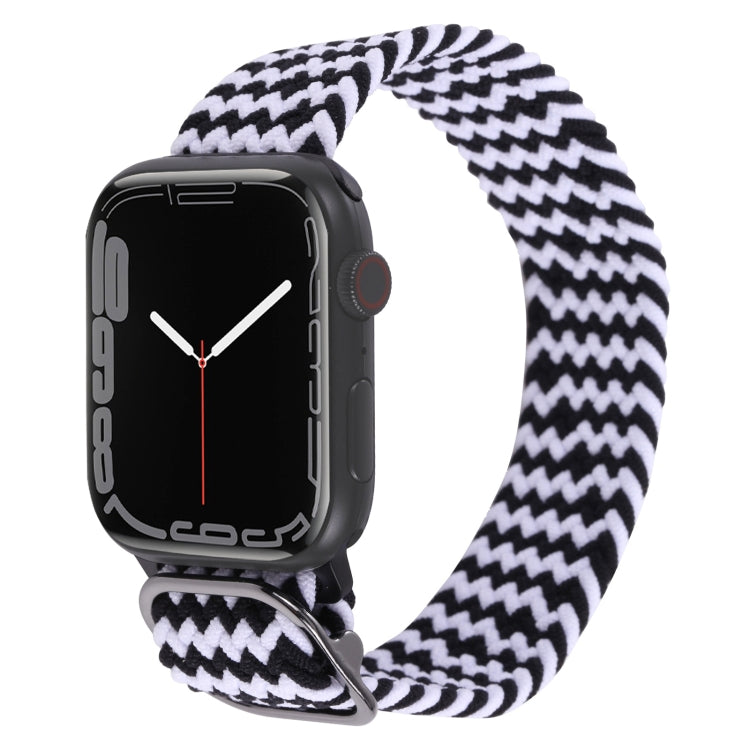 Cinturino in nylon con cinturino a treccia per serie Apple Watch, 7 45mm / 6&SE&5&4 44mm / 3&2&1 42mm